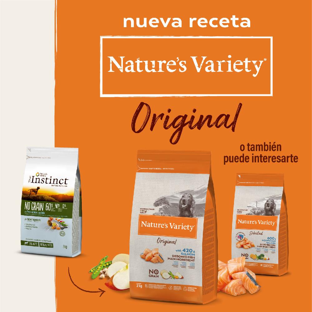 Miscota Nature's Variety Pienso Original Grain Free de Salmón para Perros Adultos Medium Fino al 60% di sconto