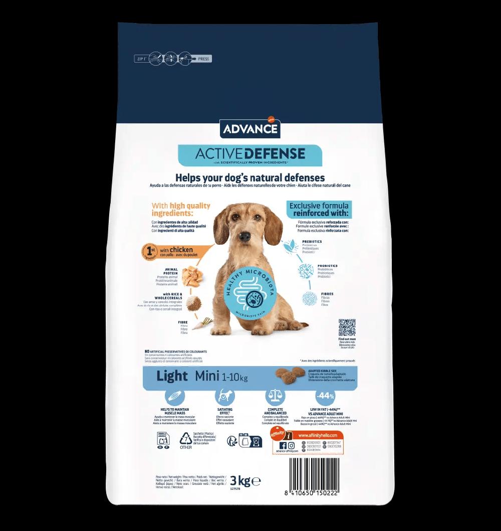 Miscota Advance Pienso Light para Perros Mini de Pollo y Arroz Negozi Online