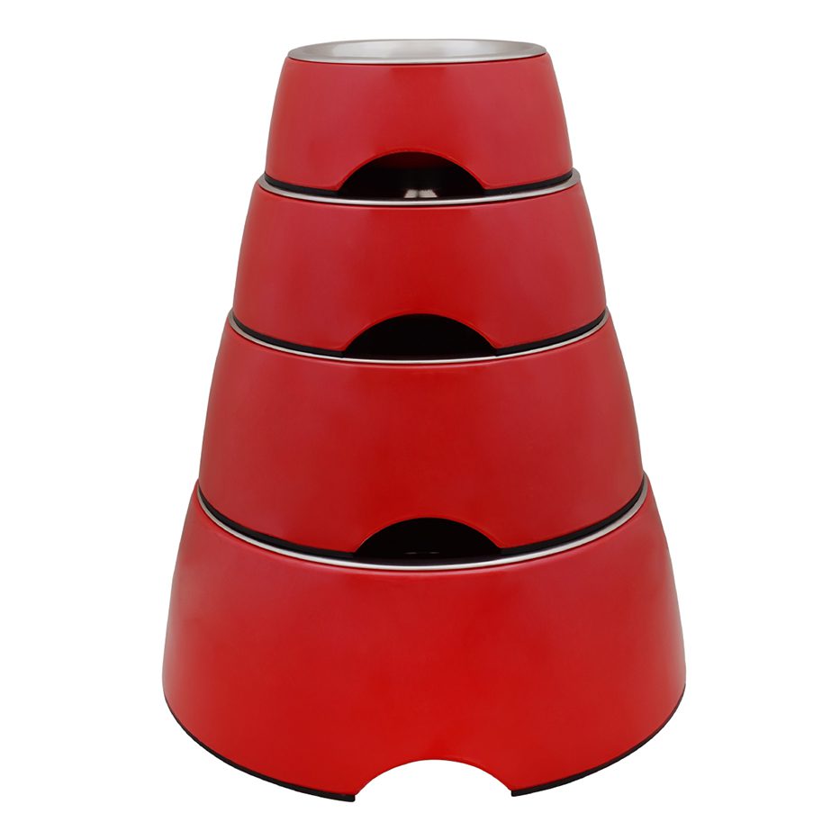 Miscota Freedog Ciotola in melamina rossa in acciaio inox Vendite Flash