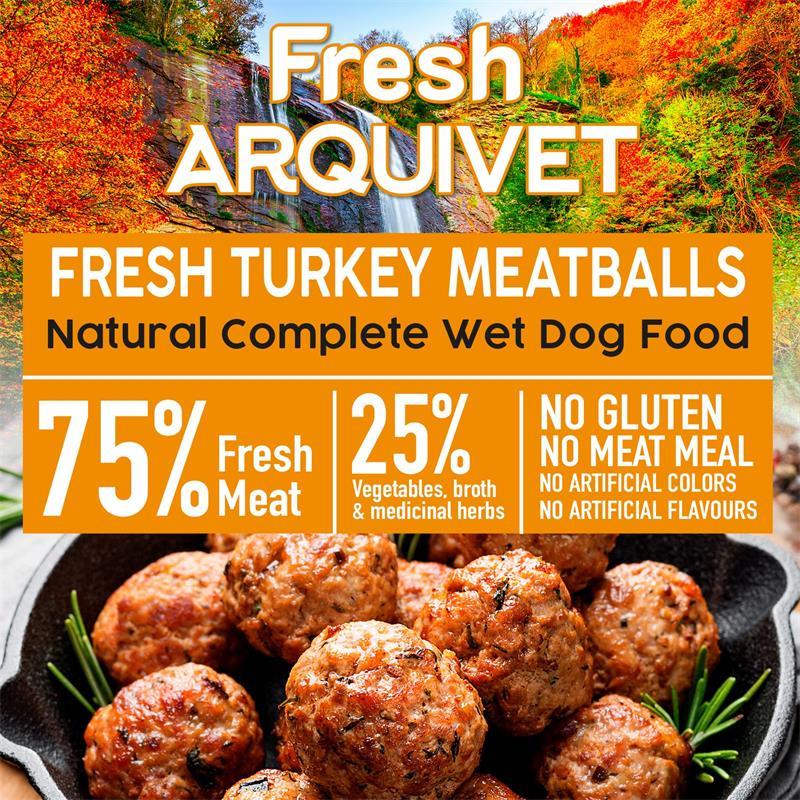 Miscota Arquivet Comída Húmeda Fresh Albóndigas de Pavo con Brócoli y Calabaza Offerta Anniversario