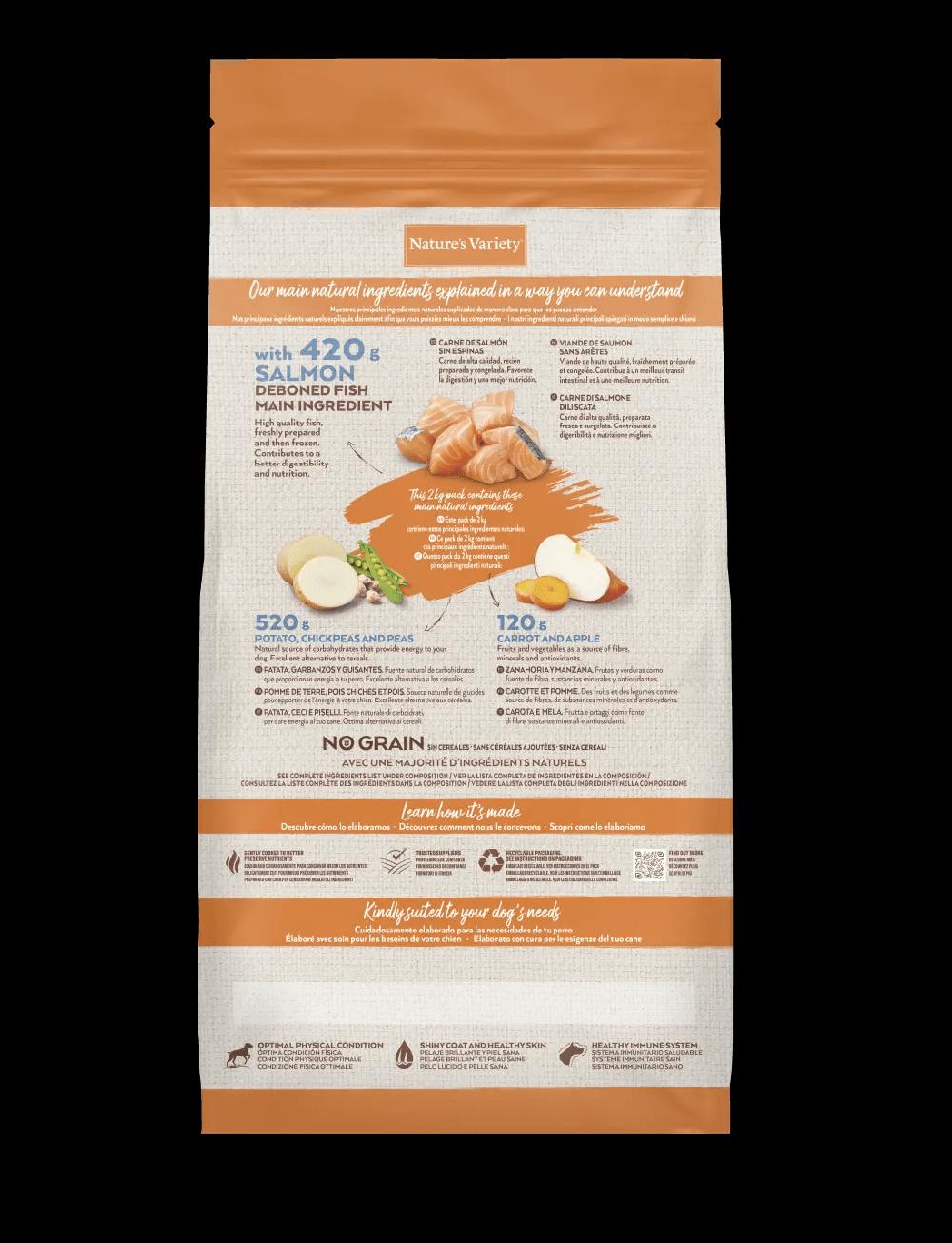 Miscota Nature's Variety Cibo Secco No Grain Medium-Maxi Salmone Prezzo basso