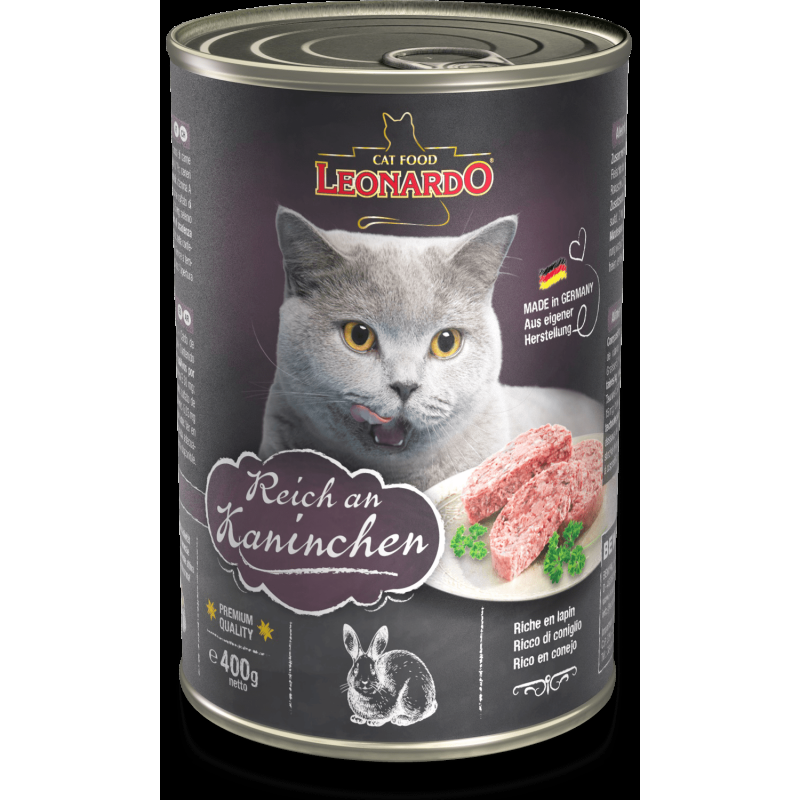 Leonardo Ricco di Coniglio Cibo Umido per Gatti Soddisfazione Garantita