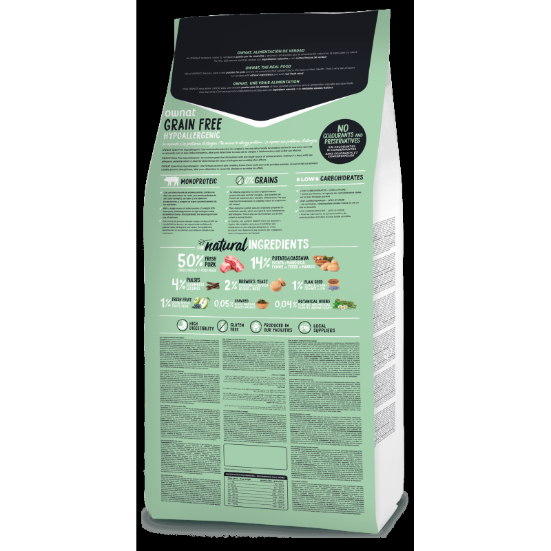 Ownat Grain Free Hypoallergenic al Maiale per Cani Novità
