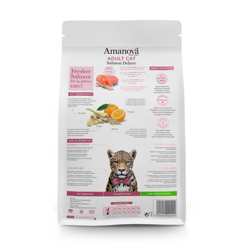 Amanova Adult Cat al Salmone per Gatti Saldi