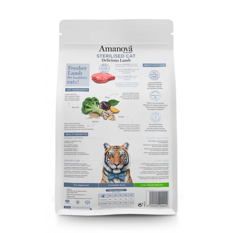 Amanova Sterilised Cat Agnello per Gatti Offerte