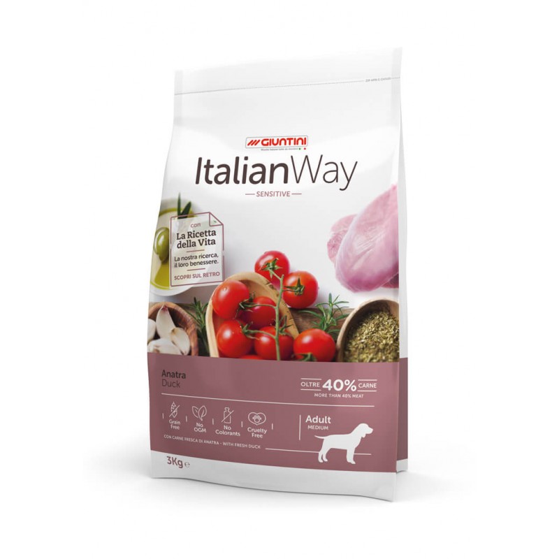 ItalianWay Sensitive Medium Maxi Anatra per Cani Ultimi due giorni