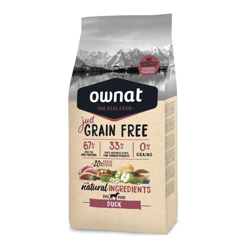 Ownat Just Grain Free Anatra per Cani 50% di sconto per tempo limitato