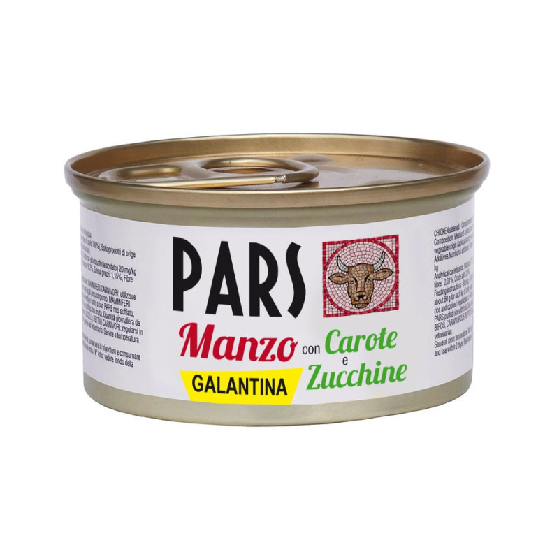 Pars Galantina Cibo Umido per Gatti e Cani Soddisfazione Garantita