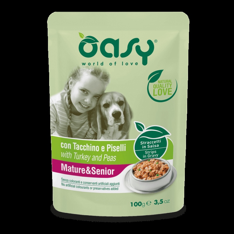 Oasy Straccetti in Salsa per Cani Senior Novità