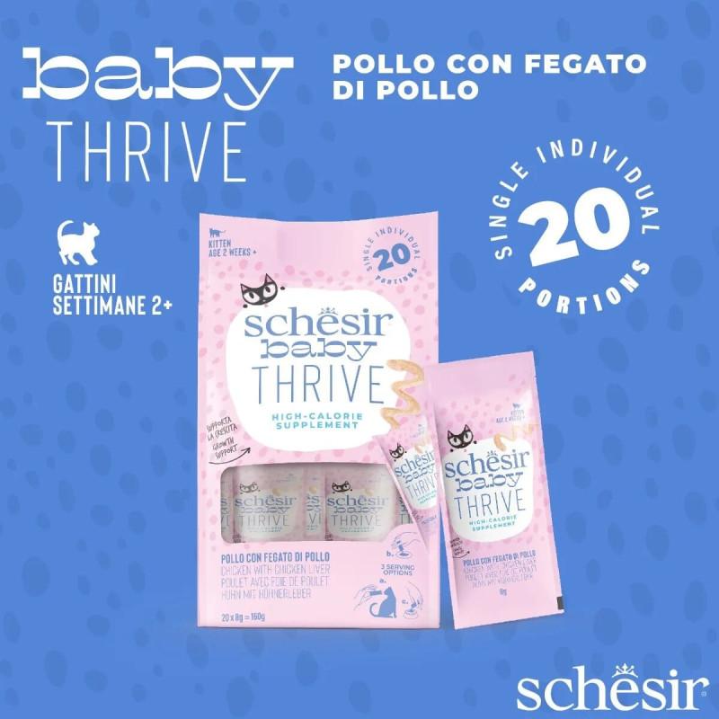 Schesir Baby Thrive Pollo con Fegato Supplemento per Gattini Flash Sale