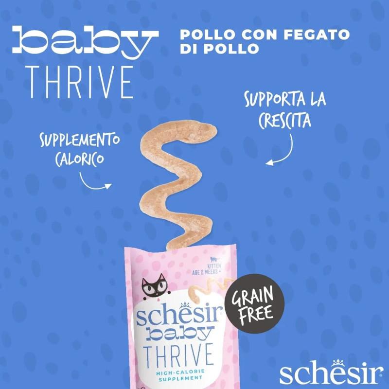 Schesir Baby Thrive Pollo con Fegato Supplemento per Gattini Flash Sale