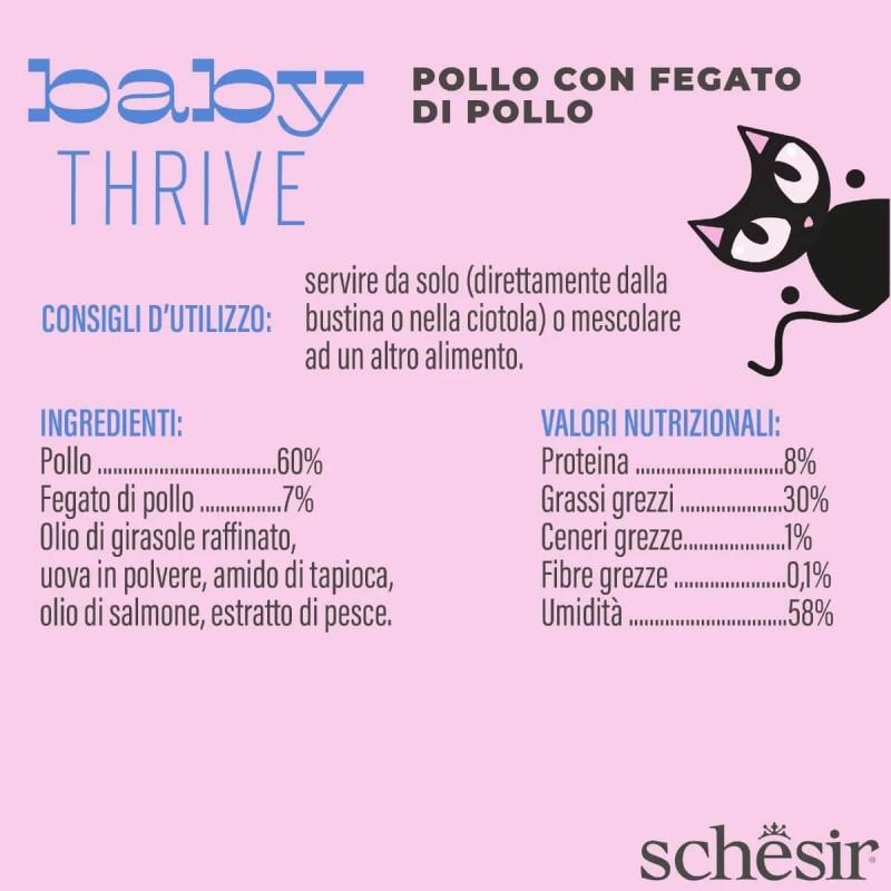 Schesir Baby Thrive Pollo con Fegato Supplemento per Gattini Flash Sale