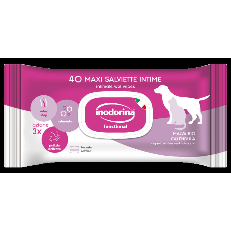 Inodorina Salviette Parti Intime per Cani e Gatti Comprane uno, ottenene uno gratis