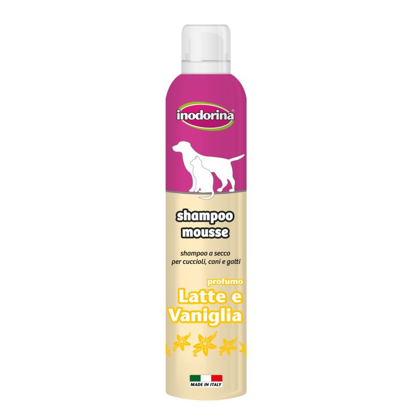 Inodorina Shampoo Mousse a Secco per Cani e Gatti Offerte speciali