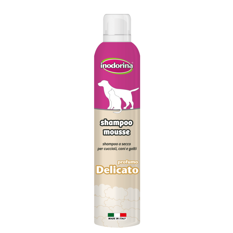 Inodorina Shampoo Mousse a Secco per Cani e Gatti Offerte speciali