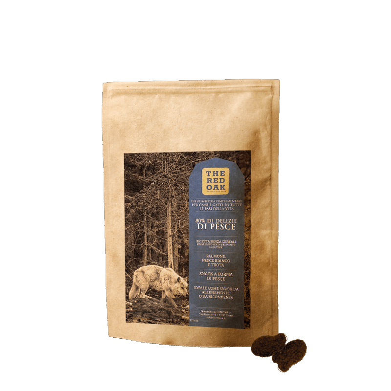 The Red Oak Grain Free Delizie di Pesce Snack per Cani