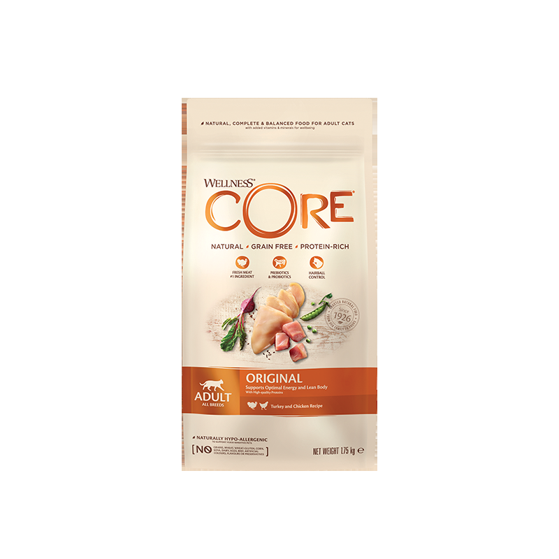 Wellness Core Adult Original con Tacchino e Pollo per Gatti Sostegno trimestrale