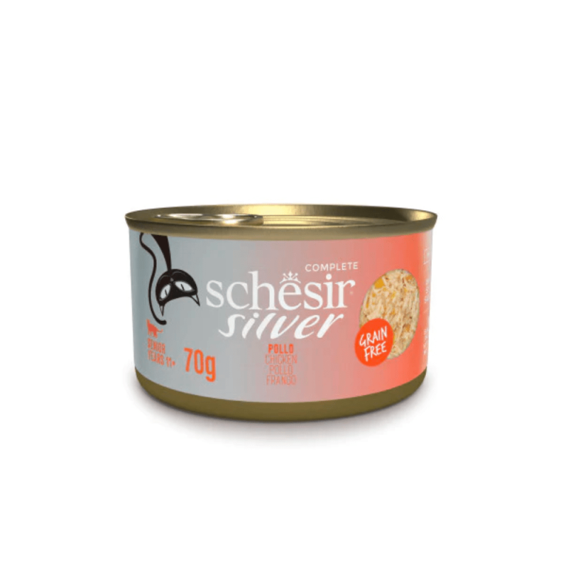 Schesir Silver Cibo Umido per Gatti Anziani Esporta salva