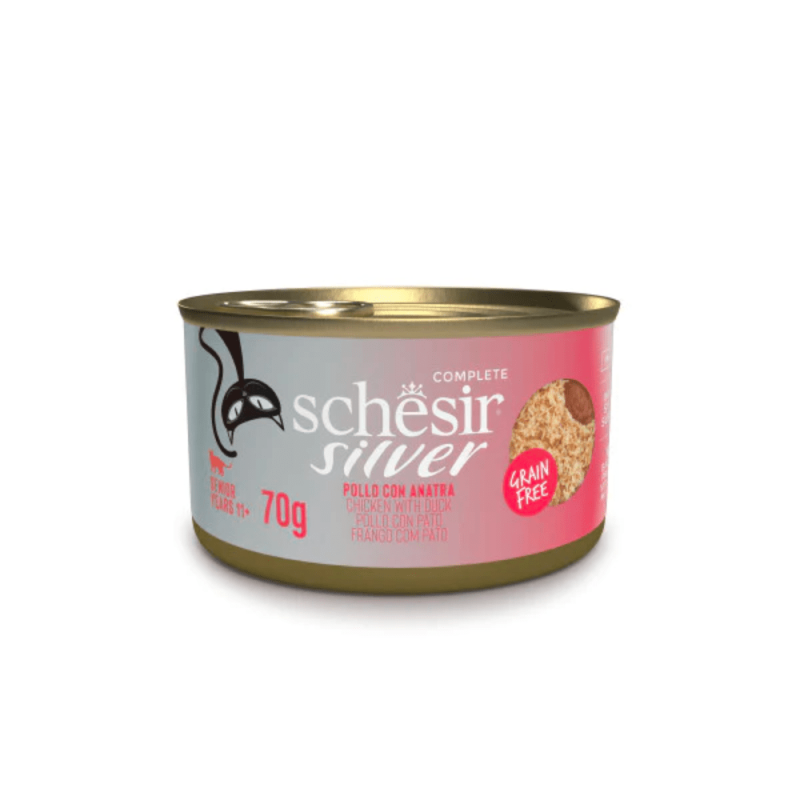 Schesir Silver Cibo Umido per Gatti Anziani Esporta salva