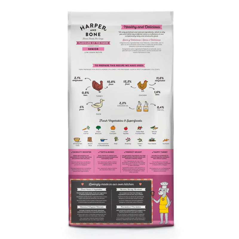 Harper and Bone Flavours of the Farm Senior Light per Cani Nuovo