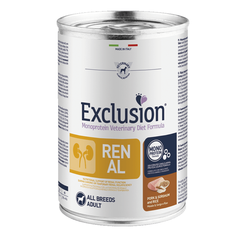 Exclusion Diet Renal Cibo Umido per Cani