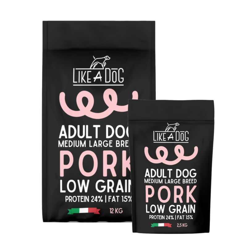 Like A Dog Low Grain Pork Medium Large per Cani Sconto