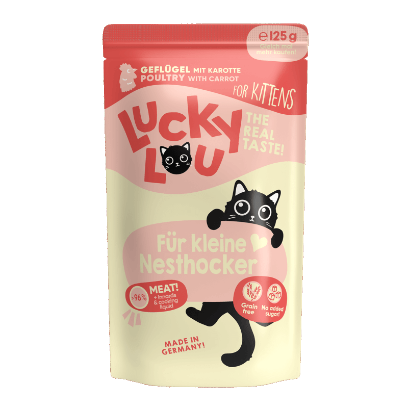 Lucky Lou Kitten Cibo Umido per Gattini 16 bustine da 125 gr Online