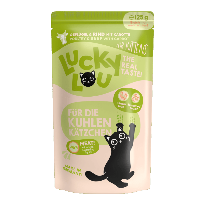 Lucky Lou Kitten Cibo Umido per Gattini 16 bustine da 125 gr Online