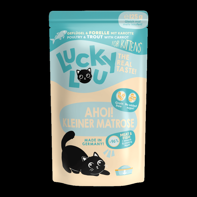 Lucky Lou Kitten Cibo Umido per Gattini 16 bustine da 125 gr Online