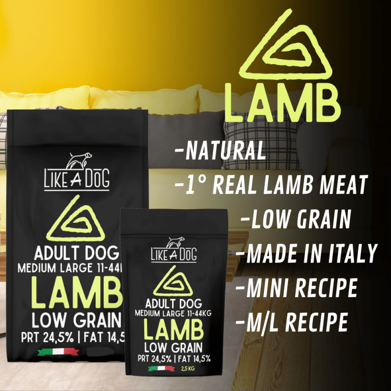 Like A Dog Low Grain Lamb Medium Large per Cani Nuova