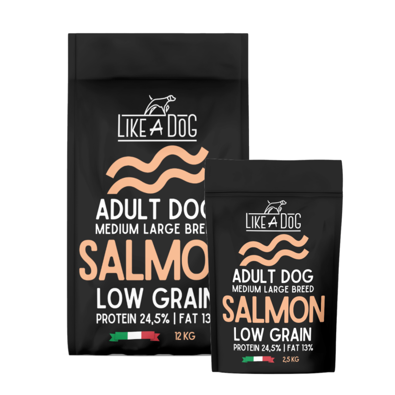 Like A Dog Low Grain Salmon Medium Large per Cani Moda