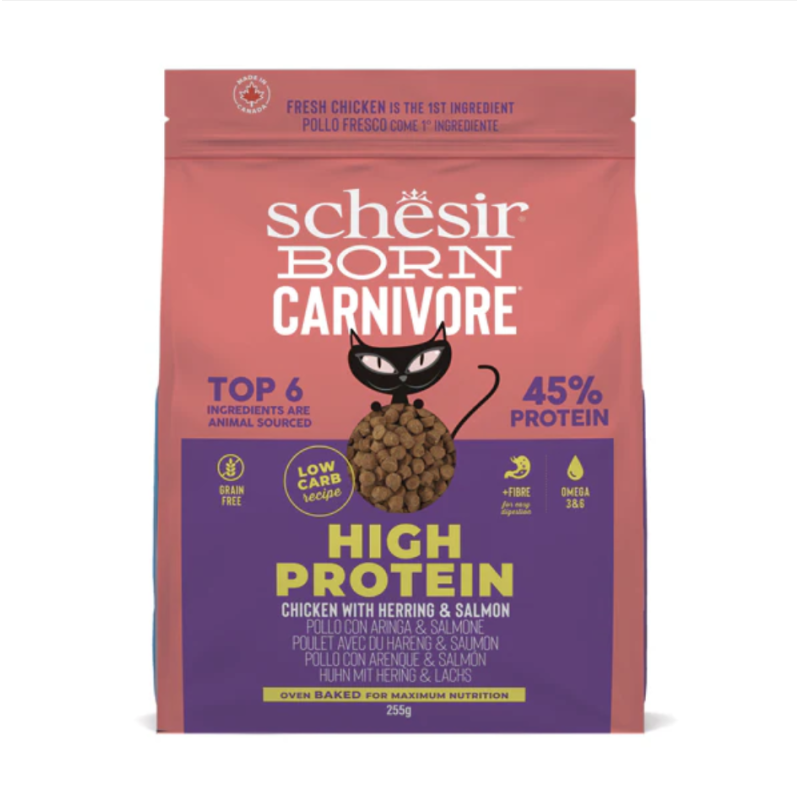Schesir Born Carnivore Adult Pollo con Aringa e Salmone per Gatti Offerta speciale della fabbrica
