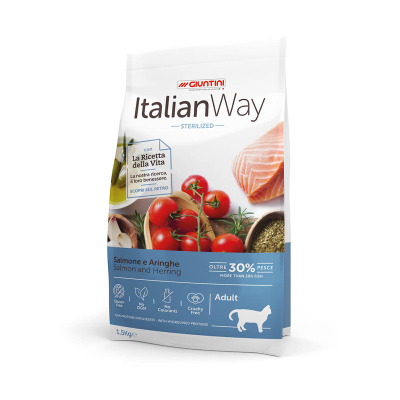 ItalianWay Sterilized Salmone e Aringhe per Gatti Sterilizzati Fino al 55% di sconto