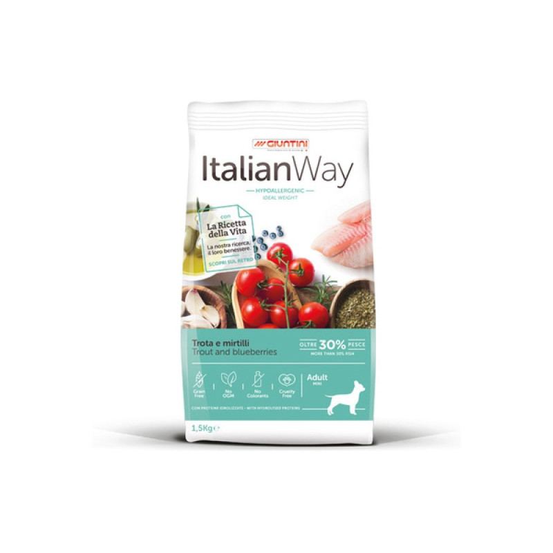 ItalianWay Ideal Weight Mini Trota e Mirtilli per Cani Black Friday Prezzi