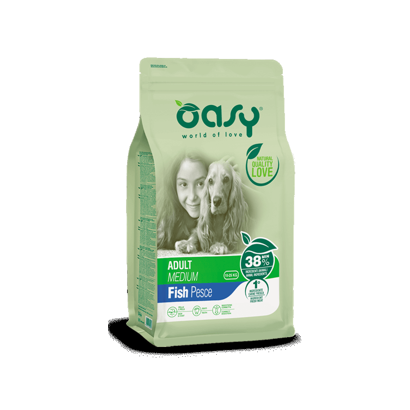Oasy Adult Medium Pesce per Cani