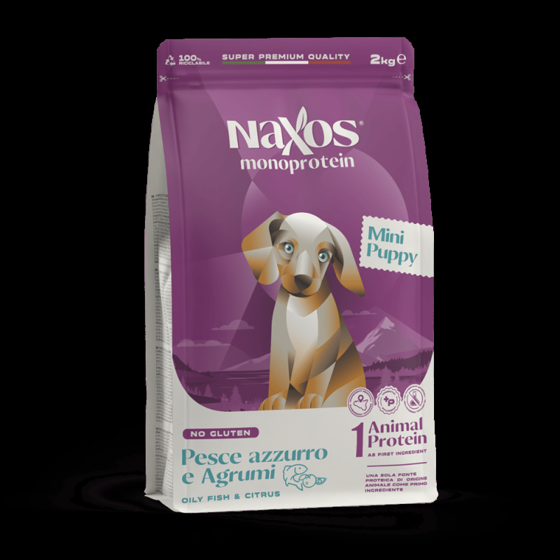 Naxos Monoprotein Puppy Mini Pesce Azzurro e Agrumi per Cuccioli