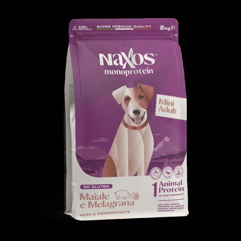 Naxos Monoprotein Adult Mini Maiale e Melagrana per Cani Sconto