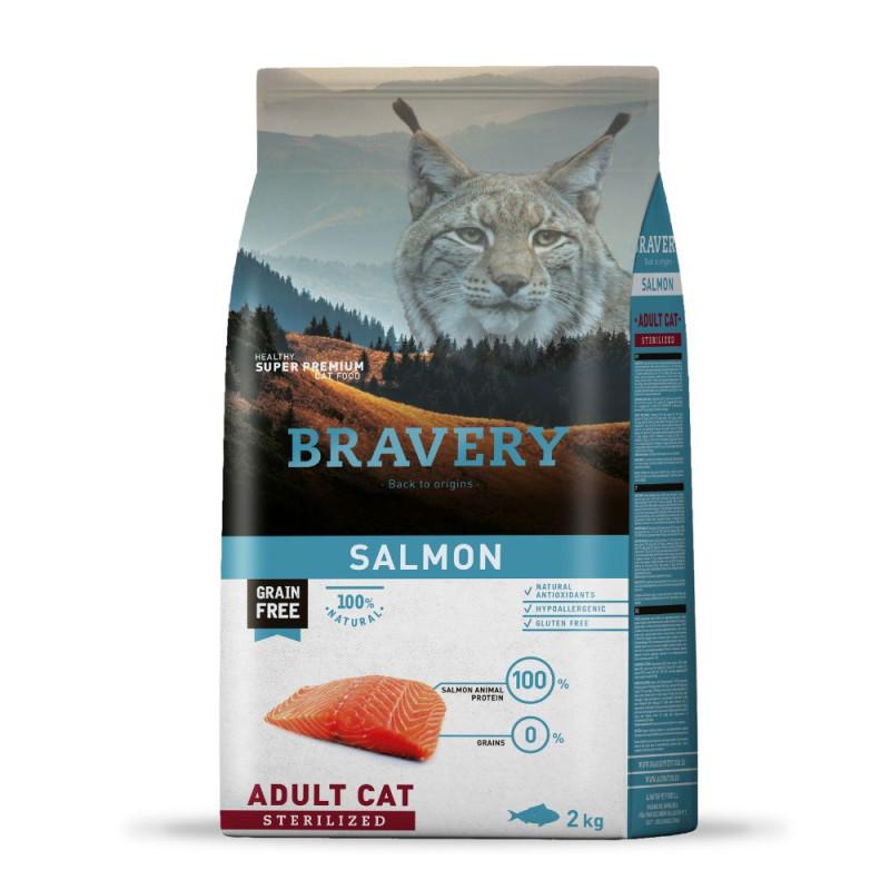 Bravery Adult Cat Sterilized al Salmone per Gatti