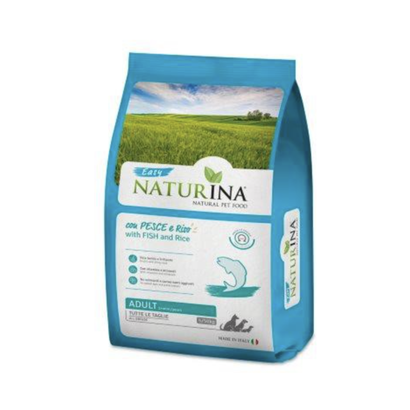 Naturina Easy con Pesce e Riso Cibo Secco per Cani Offerta per la Festa della Mamma