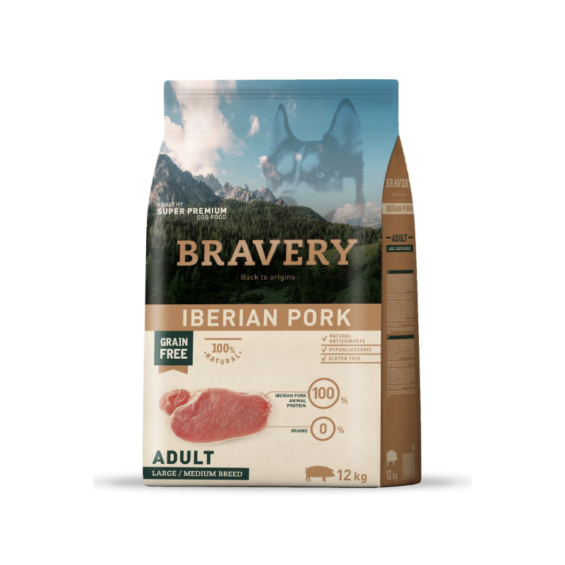 Bravery Dog Adult Iberian Pork per Cani Fino al 65% di sconto