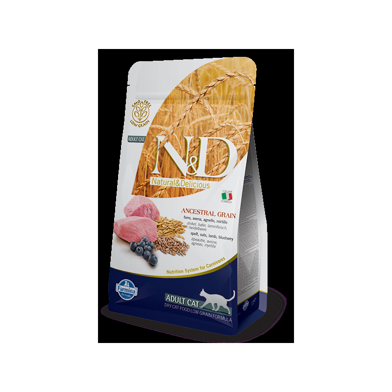 Farmina N&D Ancestral Grain Adult Cat con Agnello e Mirtillo per Gatti Promozione Limitata