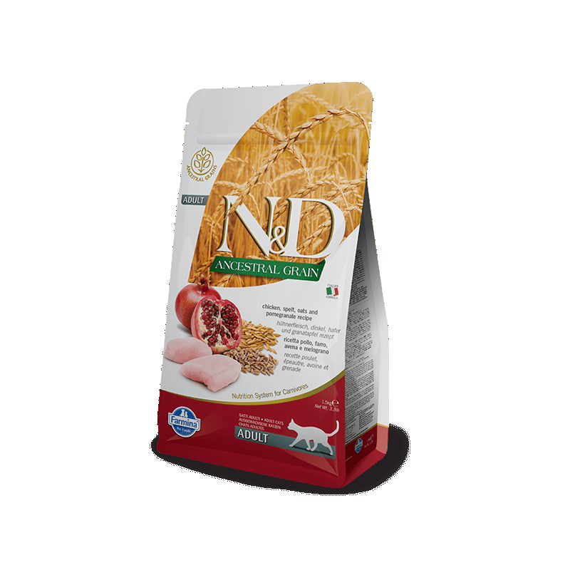 Farmina N&D Ancestral Grain Adult con Pollo e Melograno per Gatti