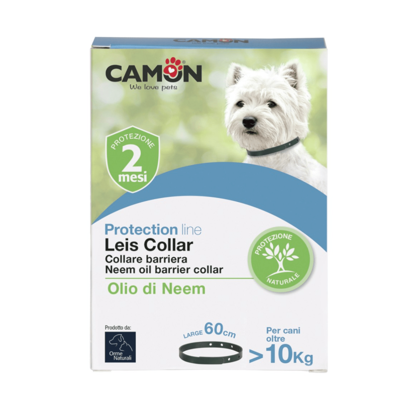 Camon Protection Leis Collare Barriera all'Olio di Neem per Cani Presa