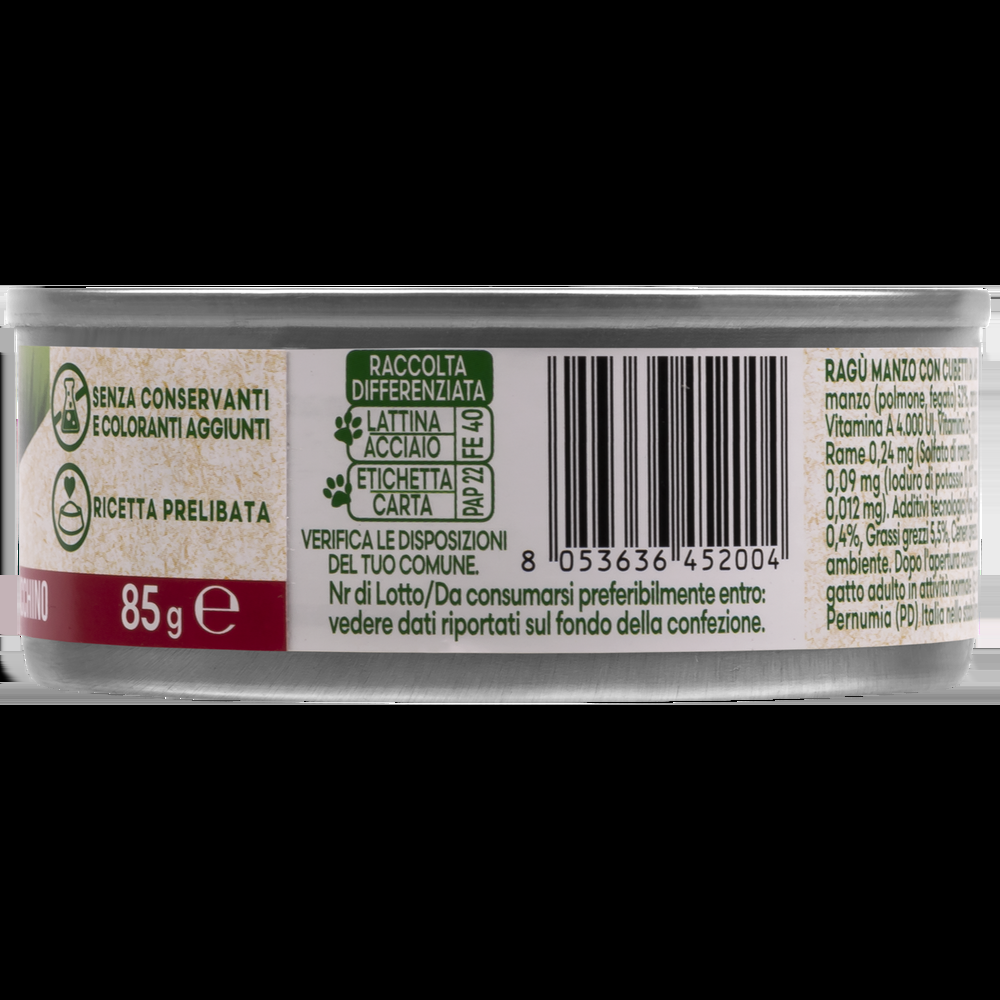 Naturalpet Cat I ragù Manzo con cubetti di arrosto di tacchino 85gr 000143910 Fino Al -60%