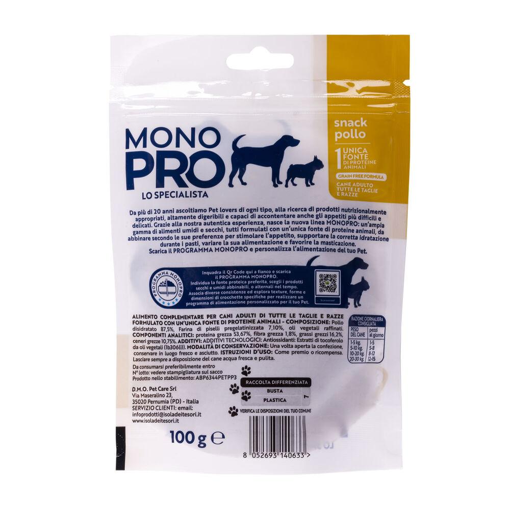 Monopro Dog Adult All Breeds Snack al Pollo 100 gr 000138777 Affare Del Giorno