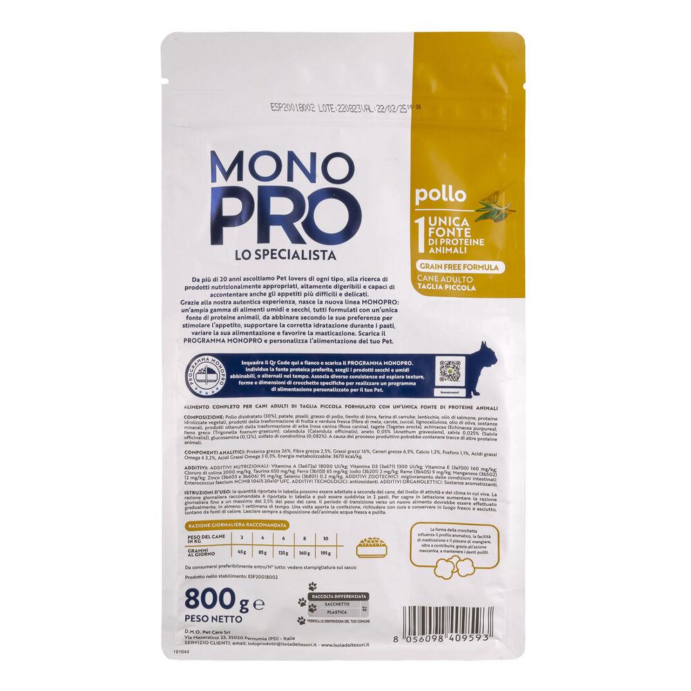 Monopro Dog Adult Mini Grain Free Pollo 800 gr 000125649 Saldi Di Fabbrica
