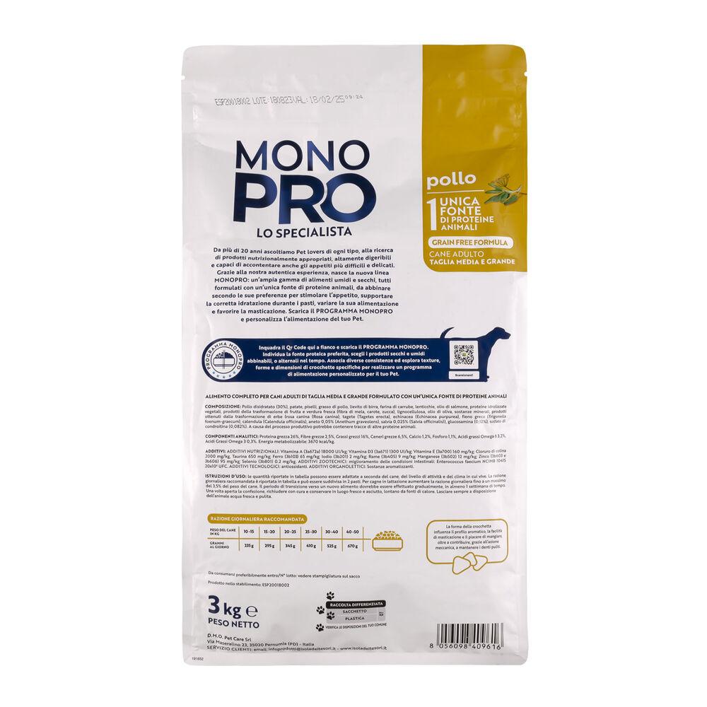 Monopro Dog Adult Medium&Large Grain Free Pollo 3 kg 000125661 Outlet