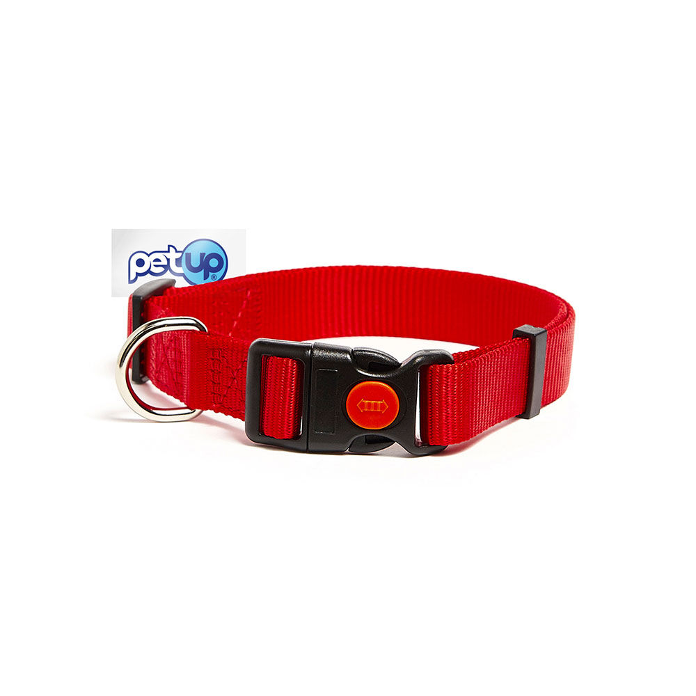 Petup Collare nylon a sgancio 18 mm rosso 000152672