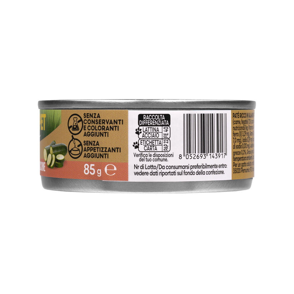 Naturalpet Premium Cat Adult Paté ricco in Salmone con zucchine 85gr 000143764 Shopping online