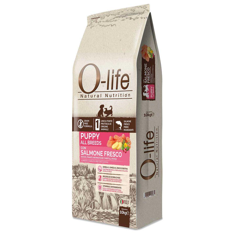 O-life Dog Puppy All Breeds con Salmone Fresco 10 kg 000125520